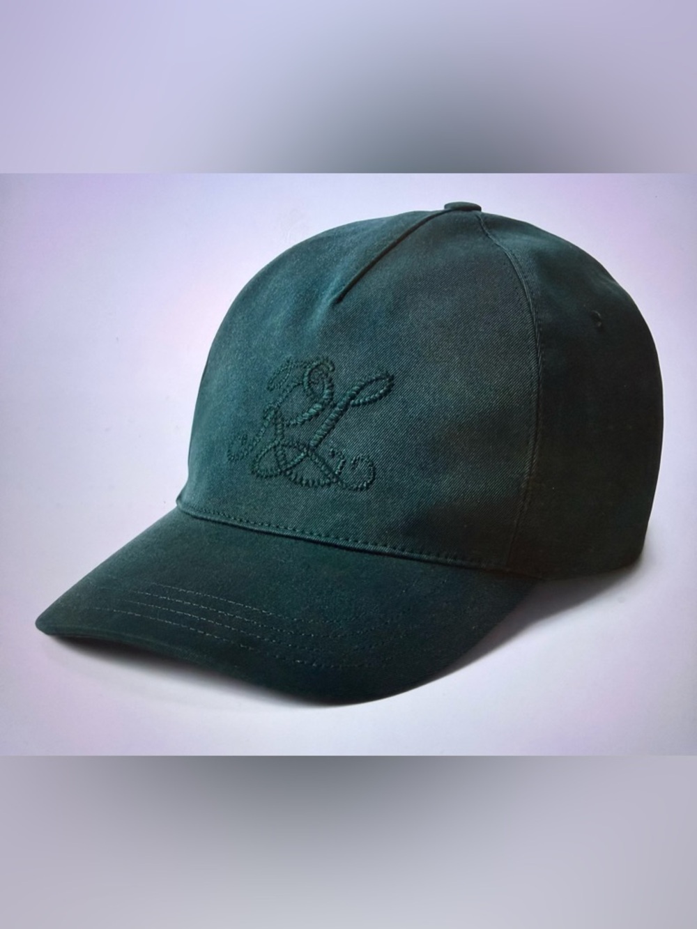 NWOT Ralph Lauren Purple Label Monogram Twill Baseball Hat